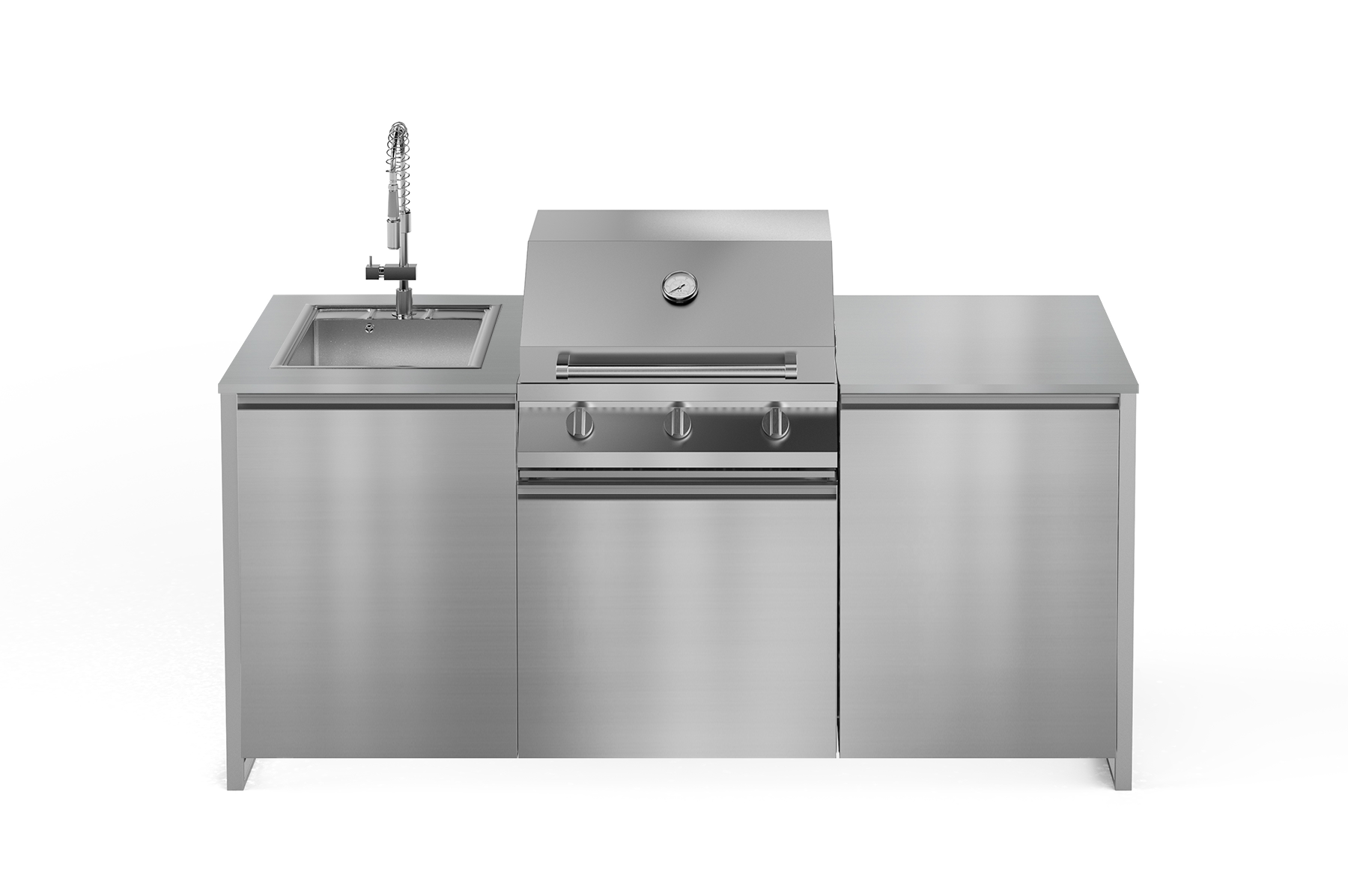 ΚΟΥΖΙΝΑ ΕΞΩΤΕΡΙΚΗΣ ΧΡΗΣΗΣ STEEL GEA LATEMAR20080-XX-NA-SS | BBQ STEEL 70εκ. | ΝΕΡΟΧΥΤΗΣ 40εκ.